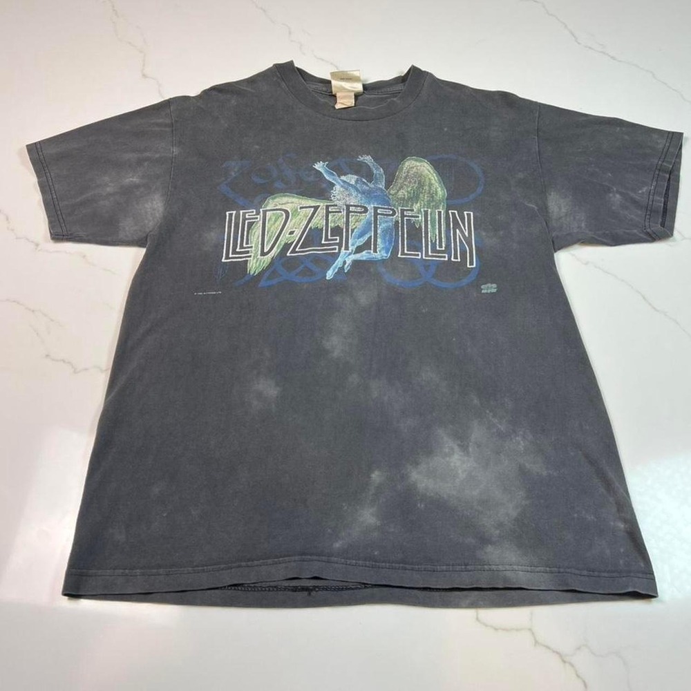 Winterland Led Zeppelin T-Shirt Mens Large 1995 Vintage Faded Distressed Black
